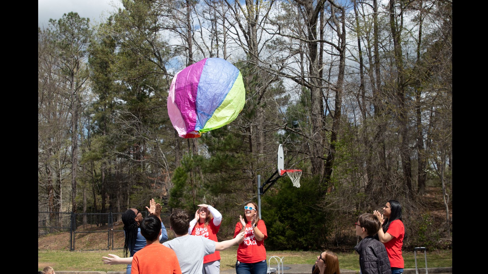 Mount Bethel Elementary School students launch hot air balloons.